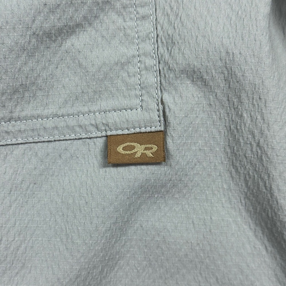 Outdoor Research Shirt Mens Large Gray Wanderer LS Stretch Outdoors Hiking - Picture 3 of 12